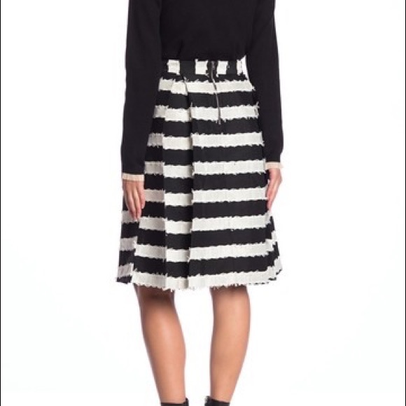 endless rose Striped Midi A-Line Skirt NWT NEW S - Picture 4 of 5